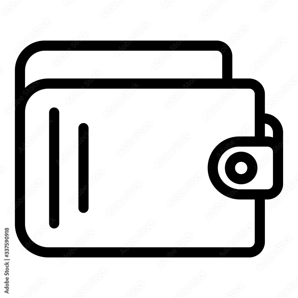 Wallet icon. Outline wallet vector icon for web design isolated on white background Wallet icon. Outline wallet vector icon for web design isolated on white background