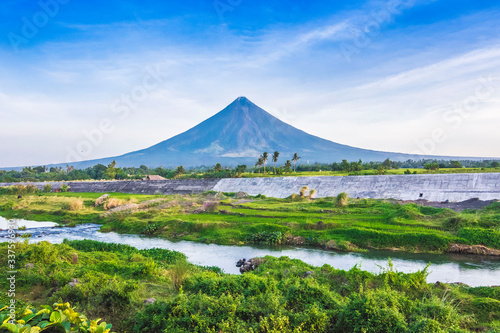 A creek near Mt. Mayon - also known as Mayon Volcano or Mount Mayon. Found in the Bicol Region in the Philippines. photo