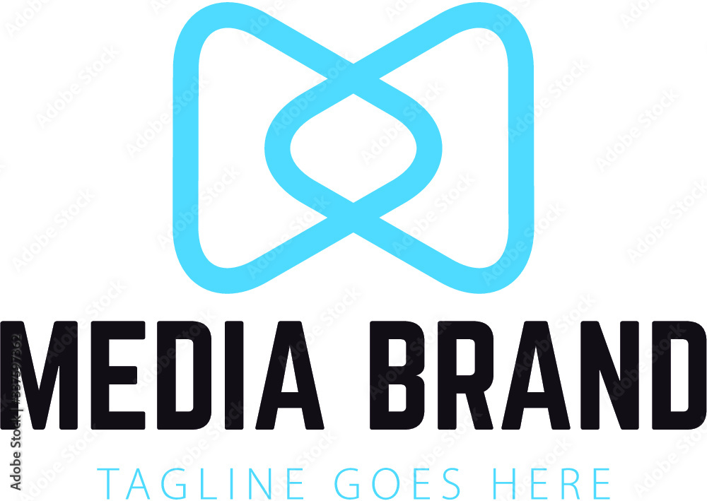 Media biznes  logo koncepcja - obrazy, fototapety, plakaty 