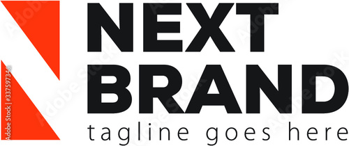 Letter N  logo koncepcja