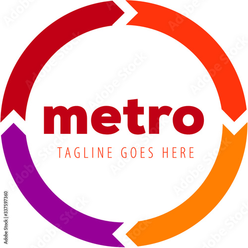 Metro  logo koncepcja