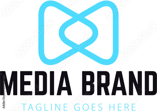 Media biznes  logo koncepcja