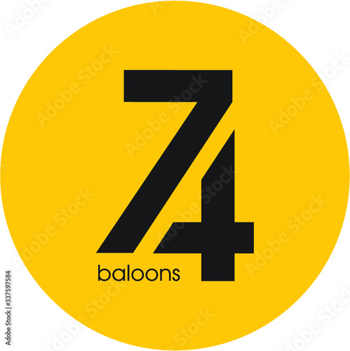 74 logo koncepcja