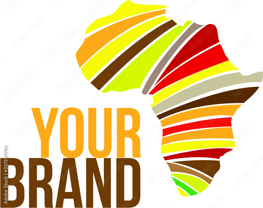Afryka logo koncepcja - obrazy, fototapety, plakaty 