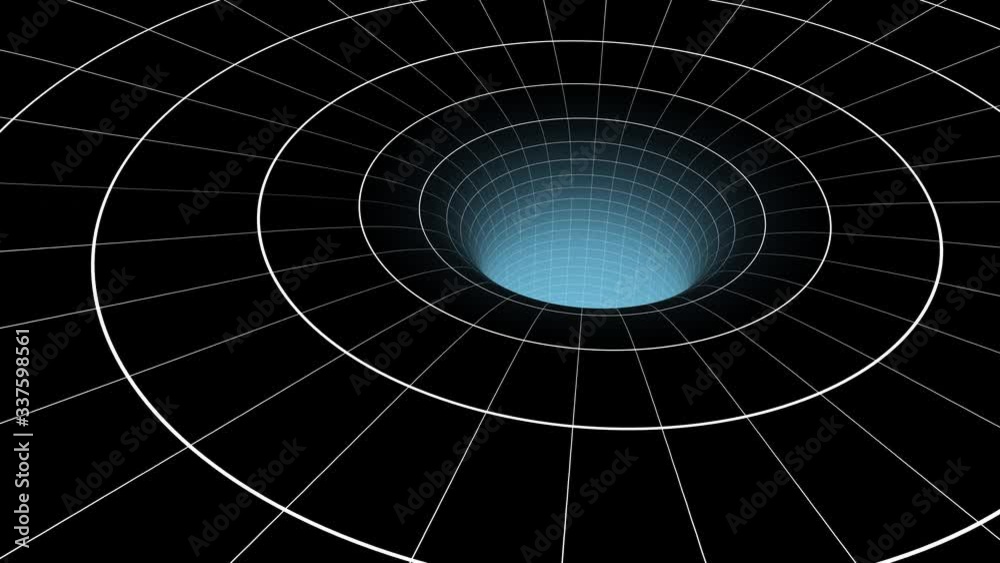 black hole wireframe representation