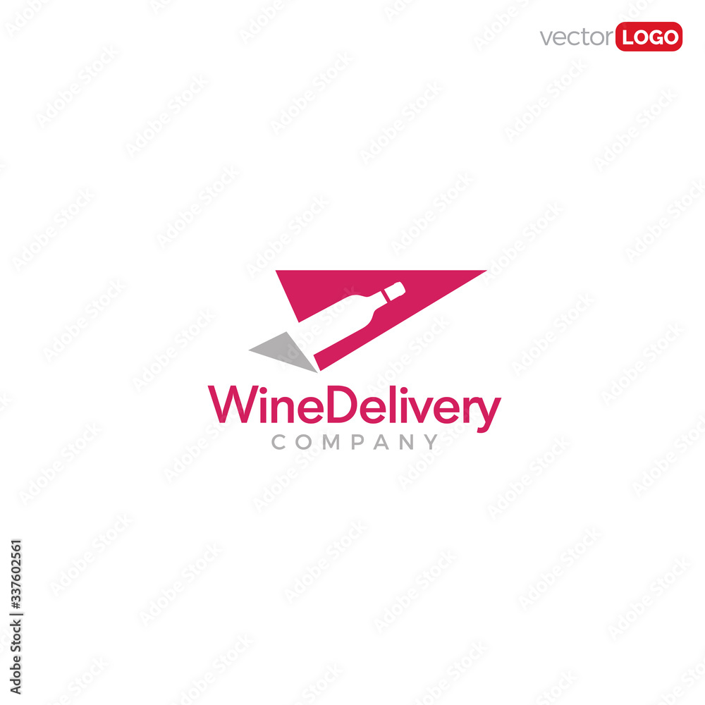 wine delivery icon/symbol/Logo Design Vector Template Illustration wine delivery icon/symbol/Logo Design Vector Template Illustration