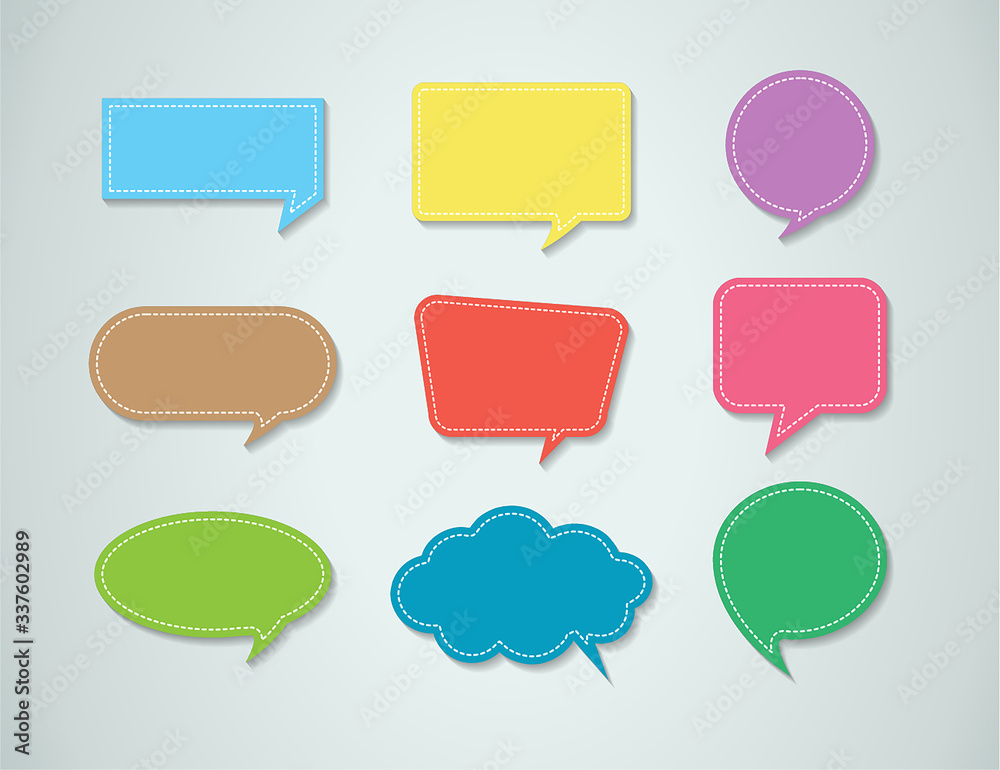 speech bubble cut paper design template. Vector speech bubble cut paper design template. Vector