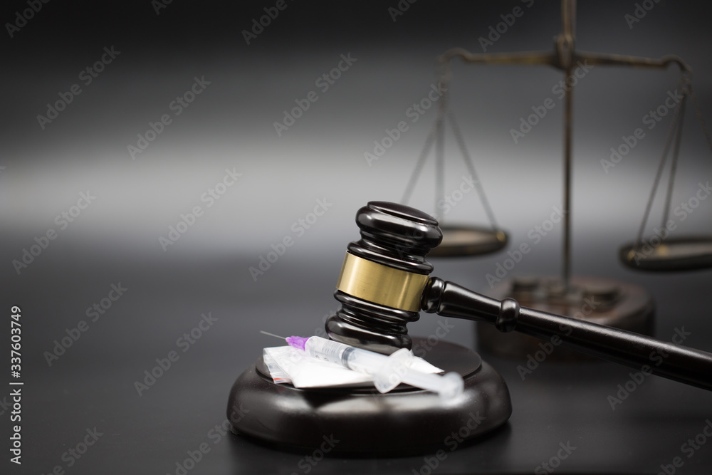 Gavel, scales of justice