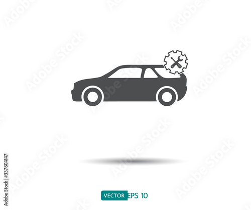 Car service icon  Auto Repair  Flat Maintenance logo design Vector illustration