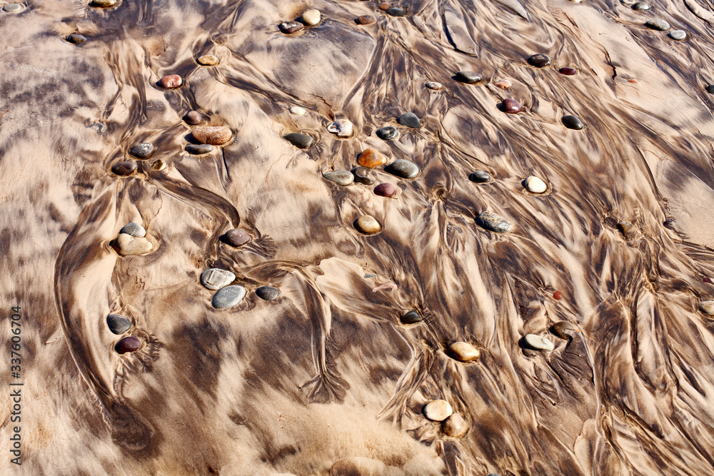 Detail of textural patterns in sand Detail of textural patterns in sand