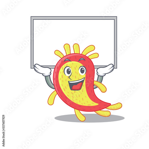 Mascot design of azorhizobium caulinodans lift up a board