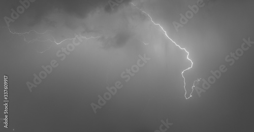 Photography Thunderstorm Lightning in cludy sky
