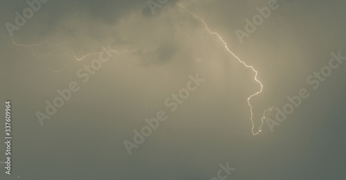 Thunderstorm Lightning in cludy sky