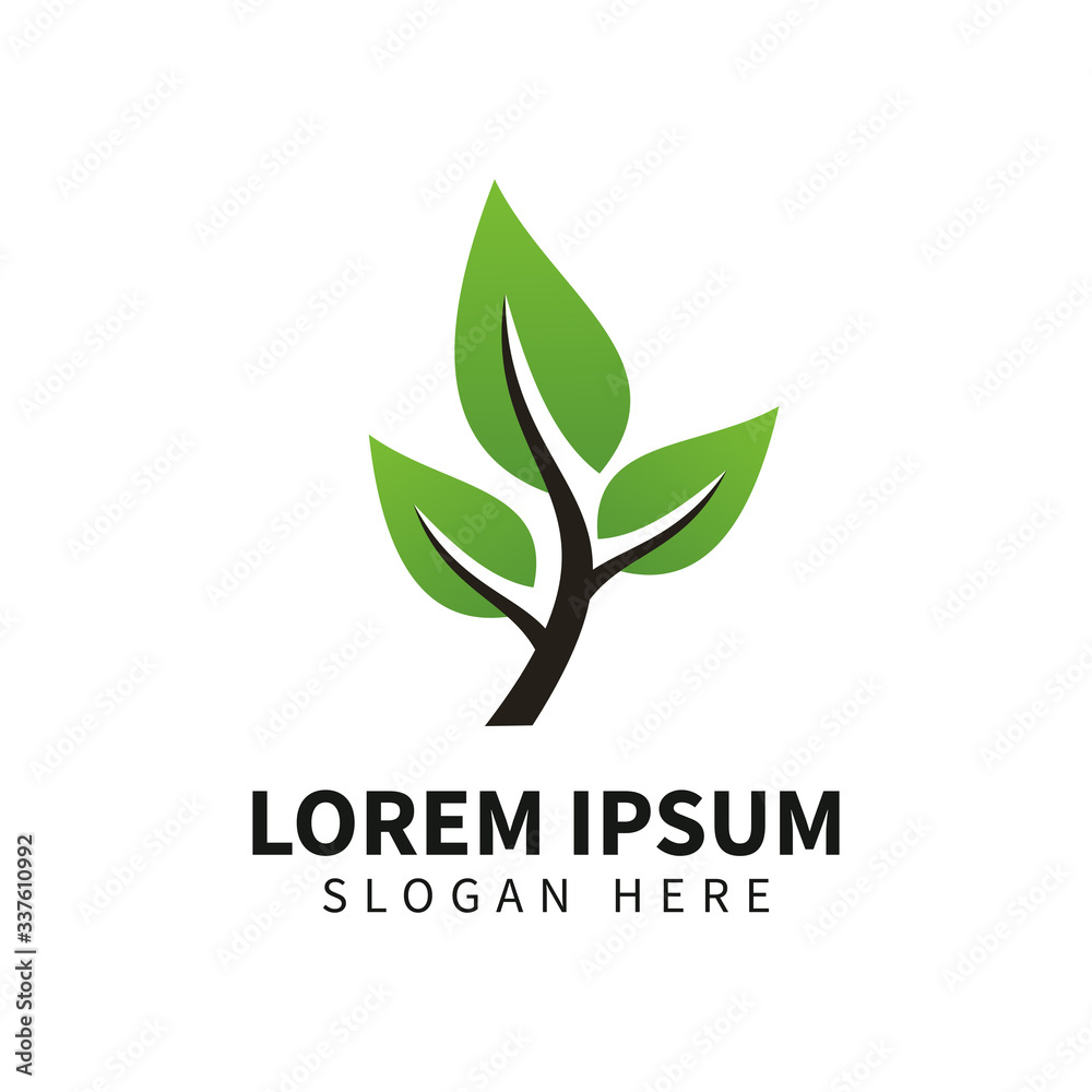 Tree leaf logo template design vector , icon illustration Tree leaf logo template design vector , icon illustration