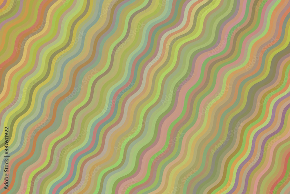 Green, yellow, purple and brown stripes or line abstract vector background. Simple pattern.