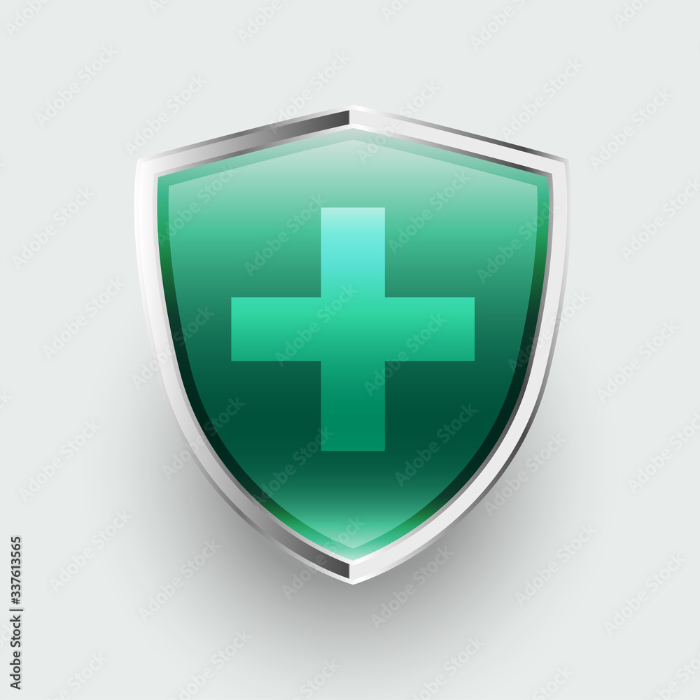 medical protection healthcare shield with cross sign medical protection healthcare shield with cross sign