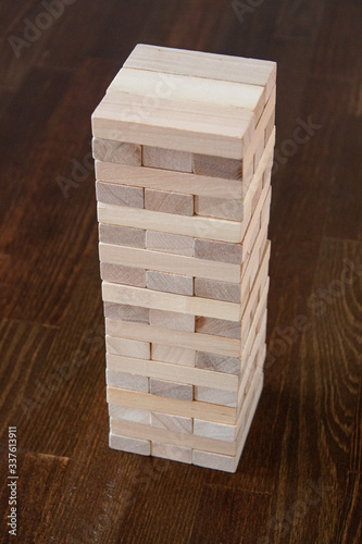 A tower of sticks, a board game for friends