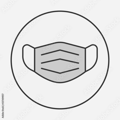 Mouth guard, Mask, Medicine Vector Icon Illustration