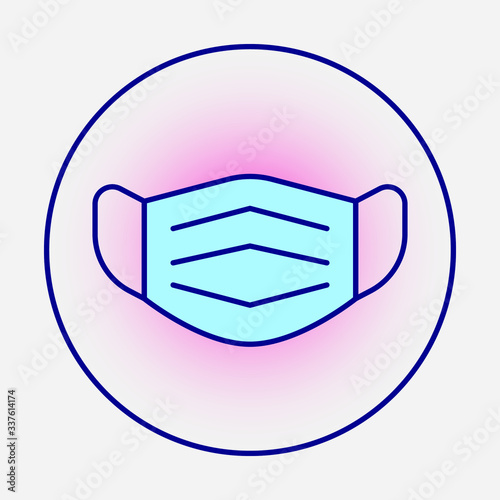 Mouth guard, Mask, Medicine Vector Icon Illustration