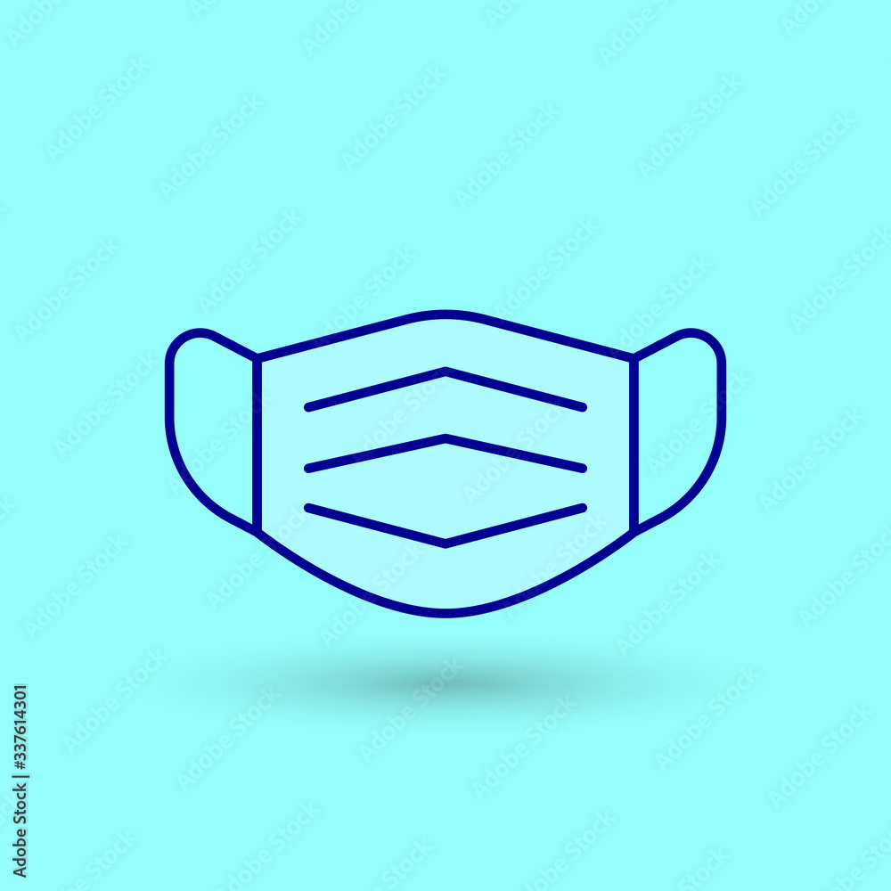 Mouth guard, Mask, Medicine Vector Icon Illustration