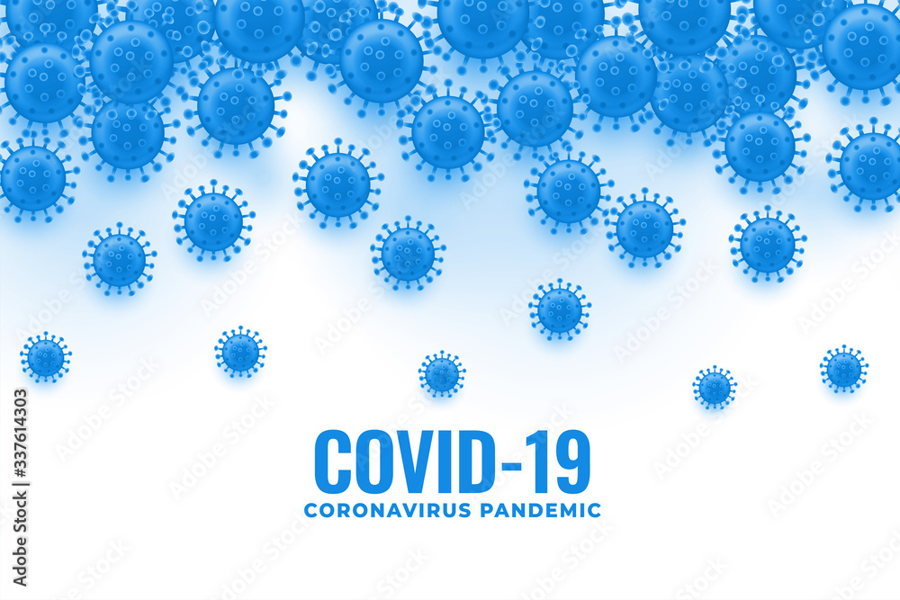Fototapeta premium coronavirus virus cell spreading and falling background