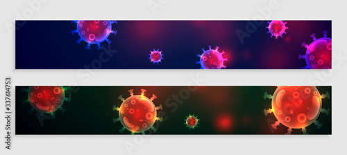 wide novel coronavirus banner with text space