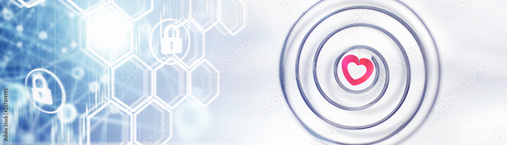 Obraz premium Metal spiral. The concept of endless turns. Golden ratio. The concept of memories and life path.
