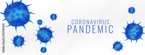 coronavirus pandemic covid19 virus outbreak banner design