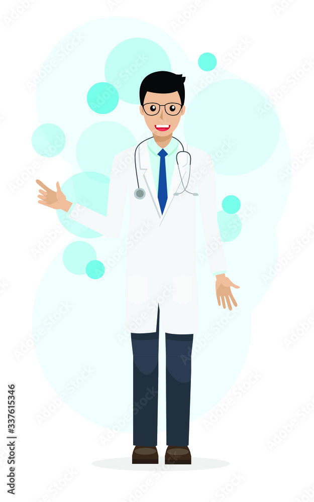 Doctor in gown uniform,Vector illustration of doctor Doctor in gown uniform,Vector illustration of doctor