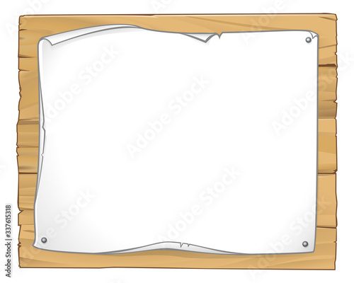 A wooden sign board with a ...