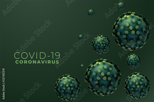 microscopic coronavirus infection outbreak with text space