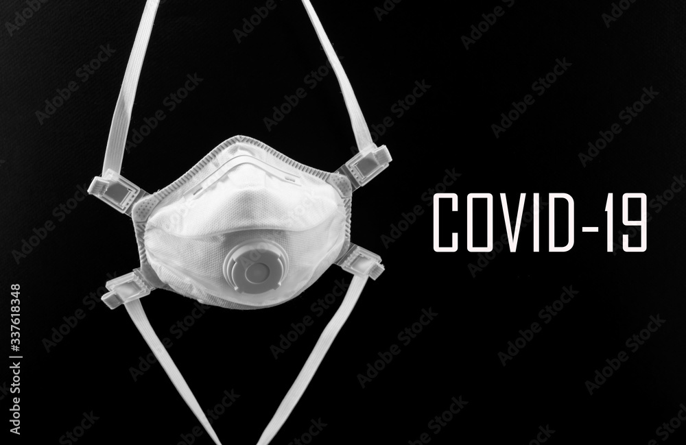 Masque FFP2 pour la protection du visage contre virus, allergie, épidémie  et pandémie mondiale. Pour lutter contre le COVID-19, coronavirus. Stock  Photo | Adobe Stock