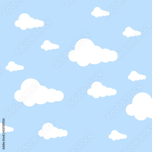 The clouds. Set of realistic clouds. Vector, cartoon illustration.