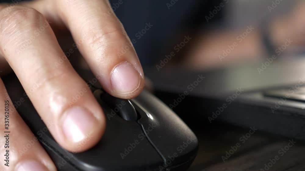 finger click mouse , working from home concept. finger click mouse , working from home concept.