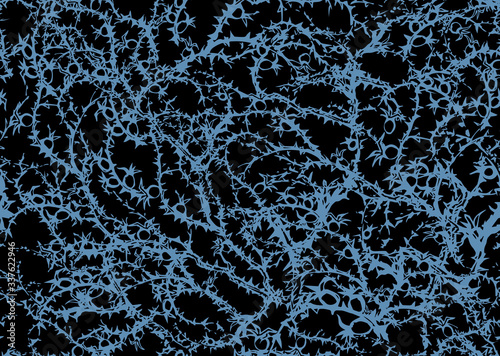 Branches of Blackthorn. Vector drawing