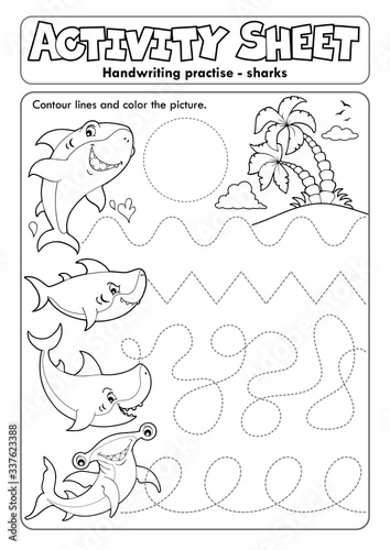 Activity sheet handwriting practise 9