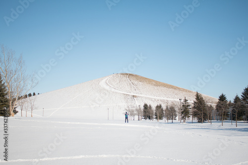 Winter in Moerenuma Park is a municipal park in Sapporo, Japan. 
