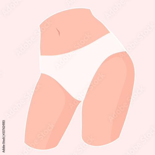 female cute underwear on the model