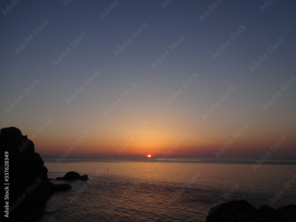 Sunset in Sado City, Japan