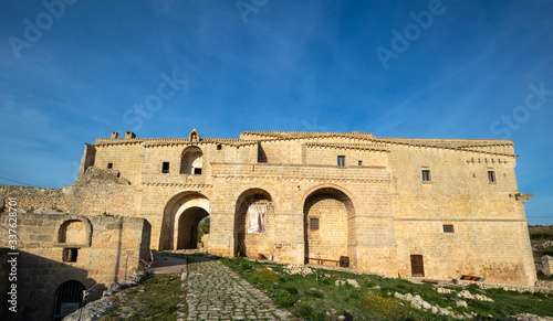 the Masseria Jesce  an ancient farm  built along the ancient Appian way in Altamura  Apulia  Puglia   Italy