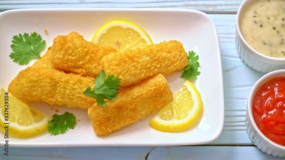 fried fish finger stick or french fries fish with sauce fried fish finger stick or french fries fish with sauce