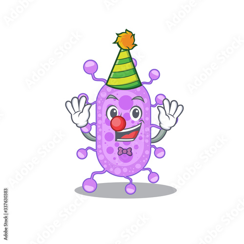 cartoon character design concept of cute clown mycobacterium © kongvector