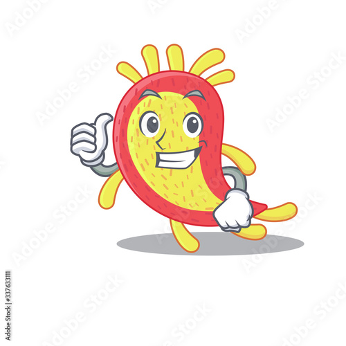 Azorhizobium caulinodans cartoon character design making OK gesture