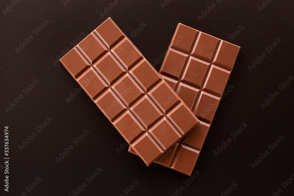 Chocolate on a dark background.