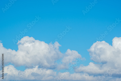 blue sky with Cumulus clouds