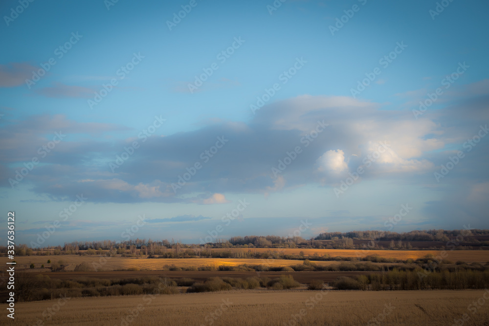 blue sky with Cumulus clouds