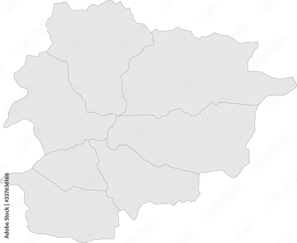 Andorra political map. Light gray background. Business concepts, backgrounds and wallpaper.