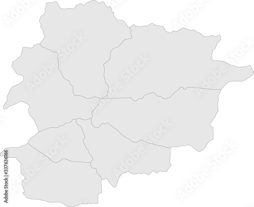 Andorra political map. Light gray background. Business concepts  backgrounds and wallpaper.