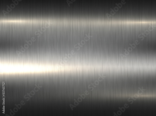 Polished metallic steel texture, vector brushed metal texture