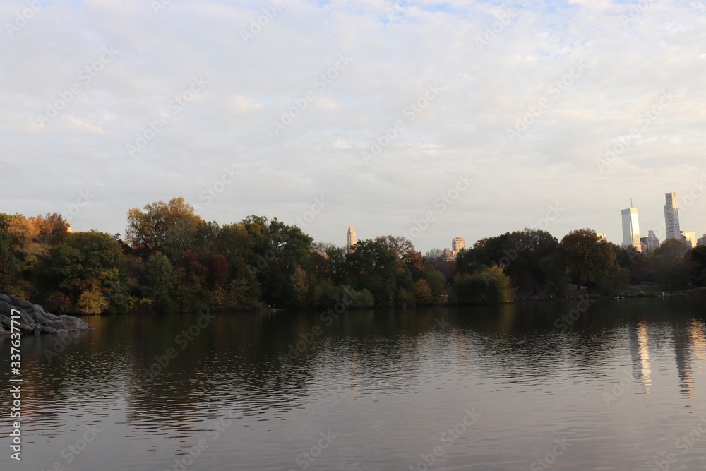 New York in her beautiful autumn suit Central Park New York in her beautiful autumn suit Central Park